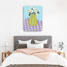 Retro Checkers Canvas Wall Art