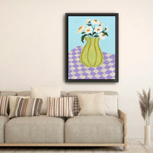 Retro Checkers Canvas Wall Art