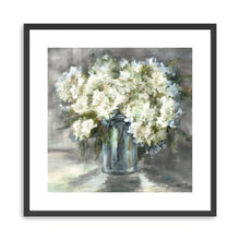 White And Taupe Hydrangeas Still Life