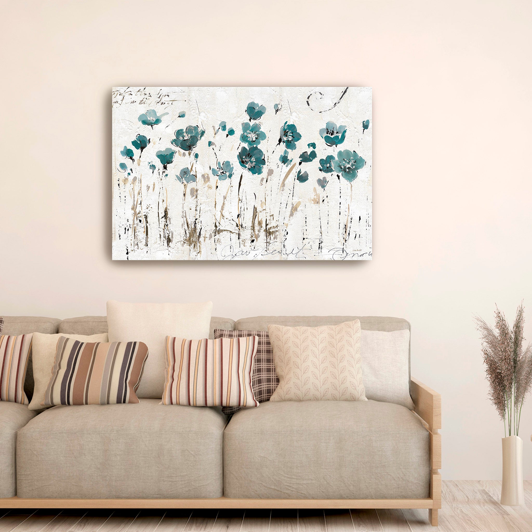 Abstract Balance IV Blue Canvas Wall Art