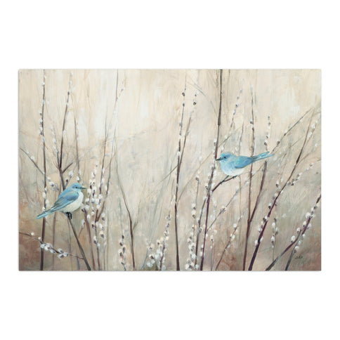 Pretty Birds Neutral Canvas Wall Art