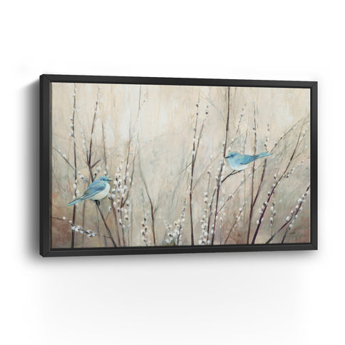 Pretty Birds Neutral Canvas Wall Art