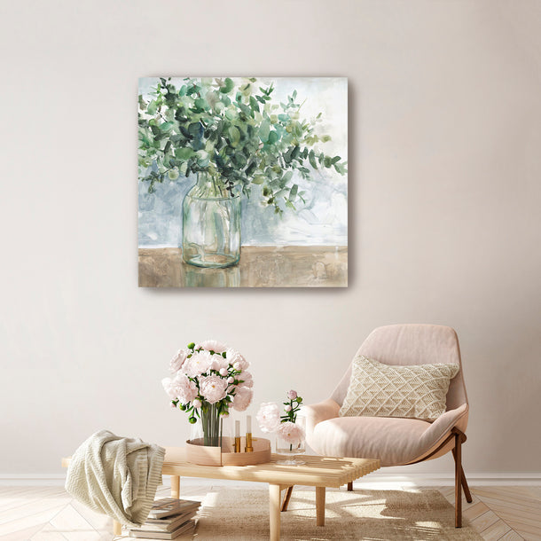 Eucalyptus Bouquet Canvas Wall Art