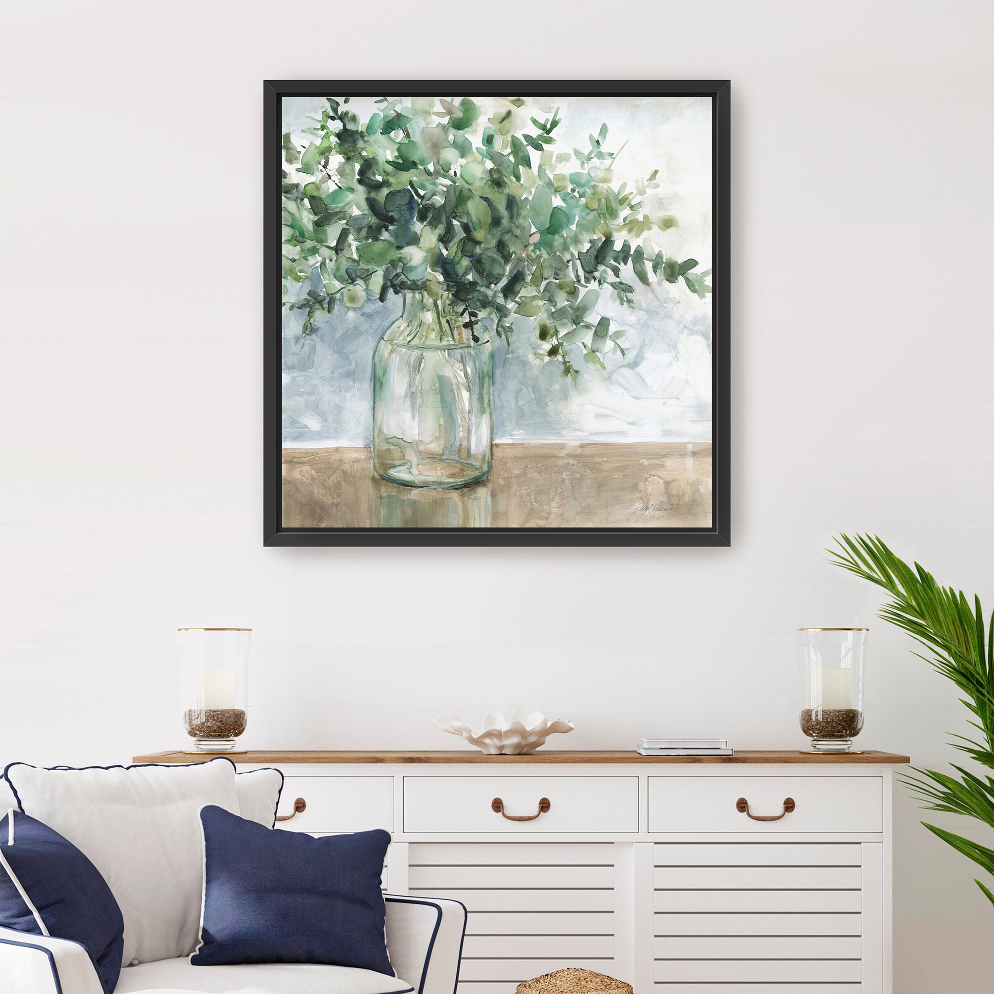 Eucalyptus Bouquet Canvas Wall Art