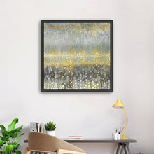 Rain Abstract I Yellow Gray