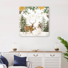 Wooded Holiday Santa Reindeer