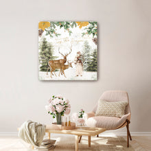 Wooded Holiday Santa Reindeer