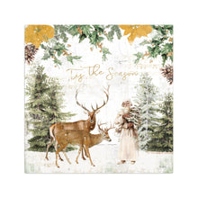 Wooded Holiday Santa Reindeer