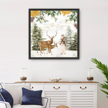 Wooded Holiday Santa Reindeer