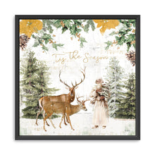 Wooded Holiday Santa Reindeer