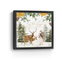 Wooded Holiday Santa Reindeer