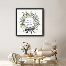 Warm Wishes Wreath Navy Bow