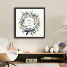 Warm Wishes Wreath Navy Bow