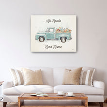 Blue Truck Floral All Roads Leads Home