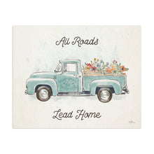 Blue Truck Floral All Roads Leads Home