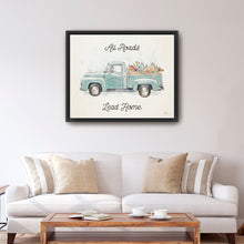 Blue Truck Floral All Roads Leads Home