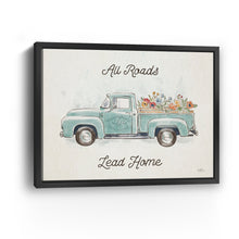 Blue Truck Floral All Roads Leads Home