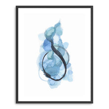 Abstract Watercolor in Blue