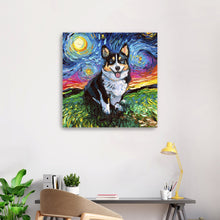 Corgi Tri-Color Canvas Wall Art
