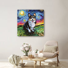 Corgi Tri-Color Canvas Wall Art