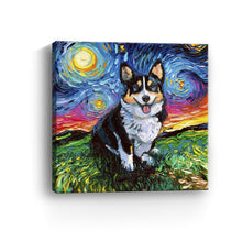 Corgi Tri-Color Canvas Wall Art