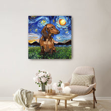 Dachshund Brown Shorthair Canvas Wall Art