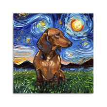 Dachshund Brown Shorthair Canvas Wall Art