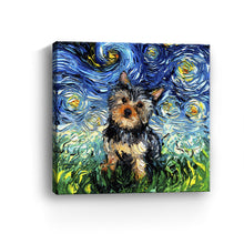Yorkie Night Canvas Wall Art