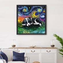 Sleepy Border Collie Pup Night