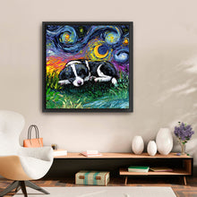 Sleepy Border Collie Pup Night