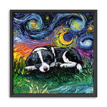 Sleepy Border Collie Pup Night