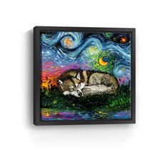 Sleepy Brown Husky Night