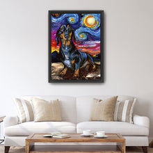 Black And Tan Dachshund Night 2