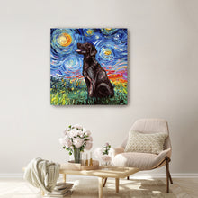 Chocolate Labrador Night