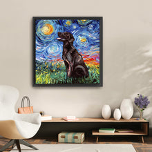 Chocolate Labrador Night