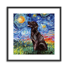 Chocolate Labrador Night