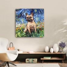 French Bulldog Night Canvas Wall Art