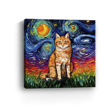 Orange Tabby Seated Canvas Wall Art