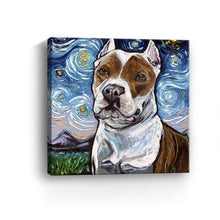 Pitbull Night 2 Canvas Wall Art