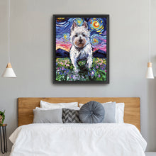 Westie And Flowers Night