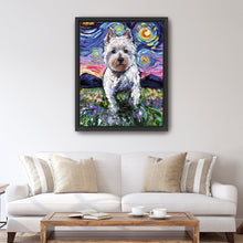 Westie And Flowers Night