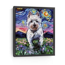 Westie And Flowers Night