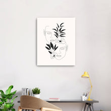 Two Faces Floral Nude Black