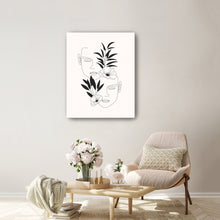 Two Faces Floral Nude Black