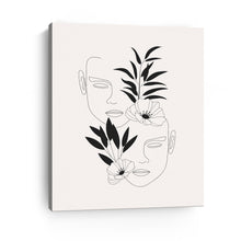 Two Faces Floral Nude Black