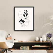 Two Faces Floral Nude Black