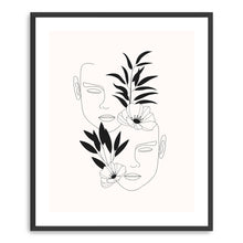 Two Faces Floral Nude Black