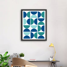 Geometric abstract Blue