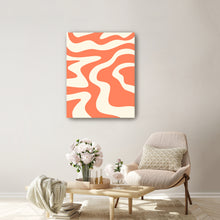 Liquid Retro Groovy Coral