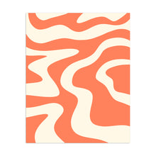 Liquid Retro Groovy Coral